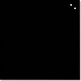 NAGA Glassboard magnetisk glastavle 45x45 cm, sort