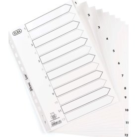 Oxford Register A4 | Plast | Hvid | 1-12