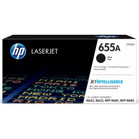 HP no 655A CF450A lasertoner, sort, 12500s