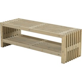Plus Trallebænk m. hylde, Drivtømmer, L 138 cm