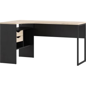 Ritzy Skrivebord, Mat grå/Eg, 145 cm