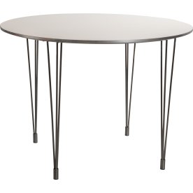 Comfort Kantinebord Ø100 cm, hvid m/alukant