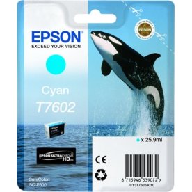 Epson T76024010 blækpatron 25.9 ml., cyan