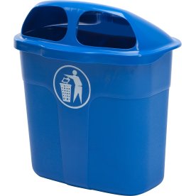 Affaldsbeholder i blå, 40 liter - Udendørs