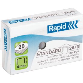 Rapid Standard Hæfteklamme | 26/6 | 1000 stk.