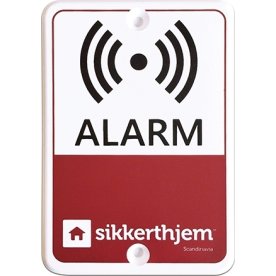 Alarmmærkat til SikkertHjem alarm