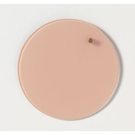 NAGA magnetisk cirkel glastavle, 25 cm, rose