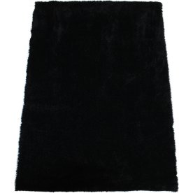 Easy Cozy sort tæppe, 140x200 cm.