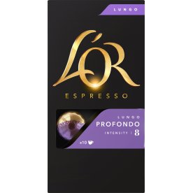 L'Or Lungo Profondo Kaffekapsler, 10 stk.
