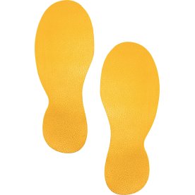 Durable gulvmarkering, fod, gul, 10 stk.