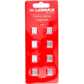 Lomax super stærke firkantede magneter, 8 stk