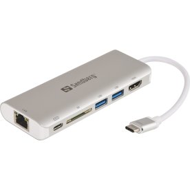 Sandberg USB-C til HDMI+LAN+SD+USB