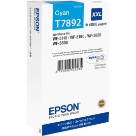 Epson T7892/C13T789240 XXL blækpatron, blå, 4000s