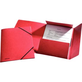 Esselte Elastikmappe | A4 | 3-klap | Rød