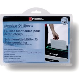 Rexel 2101948 olieret ark til makulator, 12 stk