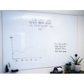NAGA magnetisk glastavle, 240x120 cm, pure white