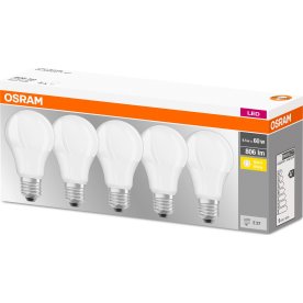 Osram LED Standardpære E27, 8,5W=60W 5-pak