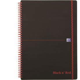 Oxford Black n'Red Spiralbog | A4 | Kvadreret