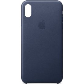 Apple cover til iPhone Xs Max i læder, midnatsblå