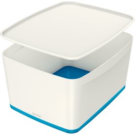Leitz MyBox Opbevaringsboks | Large | Hvid/blå