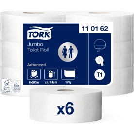 Tork T1 Advanced Jumbo toiletpapir, 1-lags