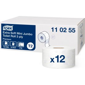 Tork T2 Premium Extra Jumbo toiletpapir, 3-lags