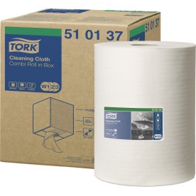Tork W1/W2/W3 Aftørringsklud | Hvid | 1-lag | 1 rl