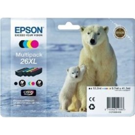 Epson T2636 XL blækpatroner multipak BCMY, blister