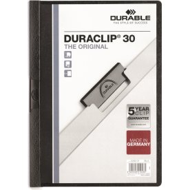 Durable Duraclip 30 Klemmappe | A4 | Sort