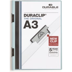 Durable Duraclip 60 Klemmappe | A3 | Blå