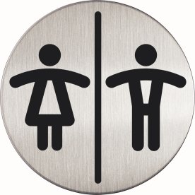 Durable Skilt | Rundt | Dame/Herre toilet
