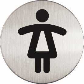 Durable Skilt | Rundt | Dame toilet