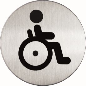 Durable Skilt | Rundt | Handicap toilet