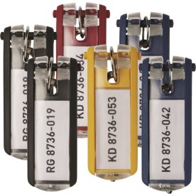 Durable Key Clip Nøglering/brik | Ass. | 6 stk.