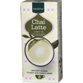 Fredsted Chai Latte grøn instant te, 8 sticks