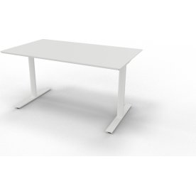 InLine hæve-/sænkebord, 140x80 cm, hvid/hvid