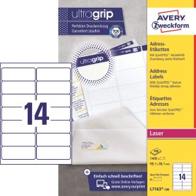 Avery L7163 Etiketter | 99,1x38,1 mm | 1400 stk.