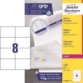 Avery L7183 Etiketter | 105x74 mm | 800 stk.