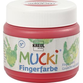 Mucki Fingermaling, 150 ml, rød