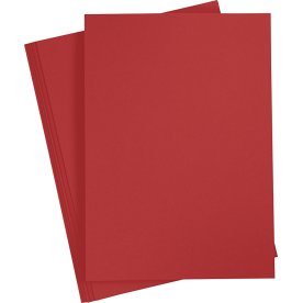 Happy Moments Papir, A4, 70g, 20 ark, rød