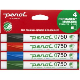 Penol 0750 Permanent Marker | 4 farver