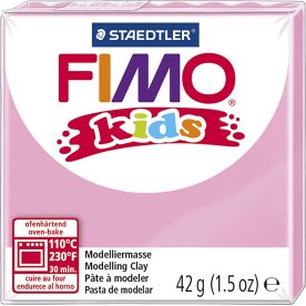 Fimo Kids Ler, 42 g, lyserød