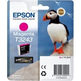 Epson T3243 blækpatron, magenta, 14 ml