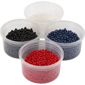Pearl Clay Modellervoks, 3x25 g, mørkeblå/rød/sort