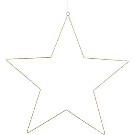Liva stjerne, 80 LED, Ø70 cm, guld
