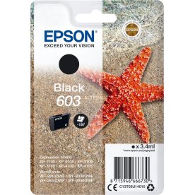 Epson 603 blækpatron, sort, blister, 3.4ml