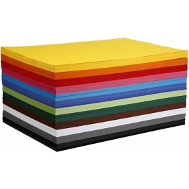 Colortime Karton, A2, 180g, 1200 ark, ass. farver