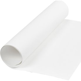 Læderpapir, 350g/m2, 50x100 cm, hvid