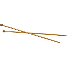 Strikkepinde, nr. 6, L: 35 cm, bambus