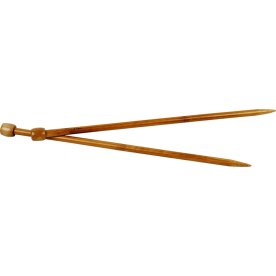 Strikkepinde, nr. 10, L: 35 cm, bambus